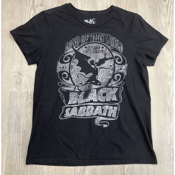 Black Sabbath Logo Crewneck Tshirt Men’s Size M - Picture 1 of 5